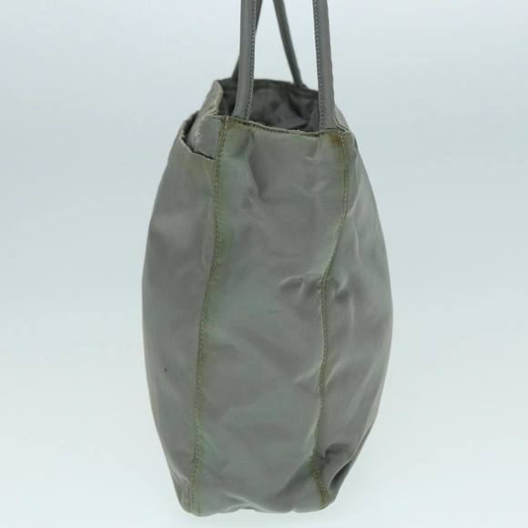 PRADA Tote Bag Nylon Gray Silver Auth bs17648 - Picture 3 of 16